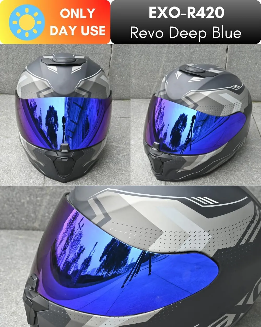 Replacement Motorcycle Helmet Visor Shield for R420 Visor Wearproof Windproof Sun Protection Helmet Accessories