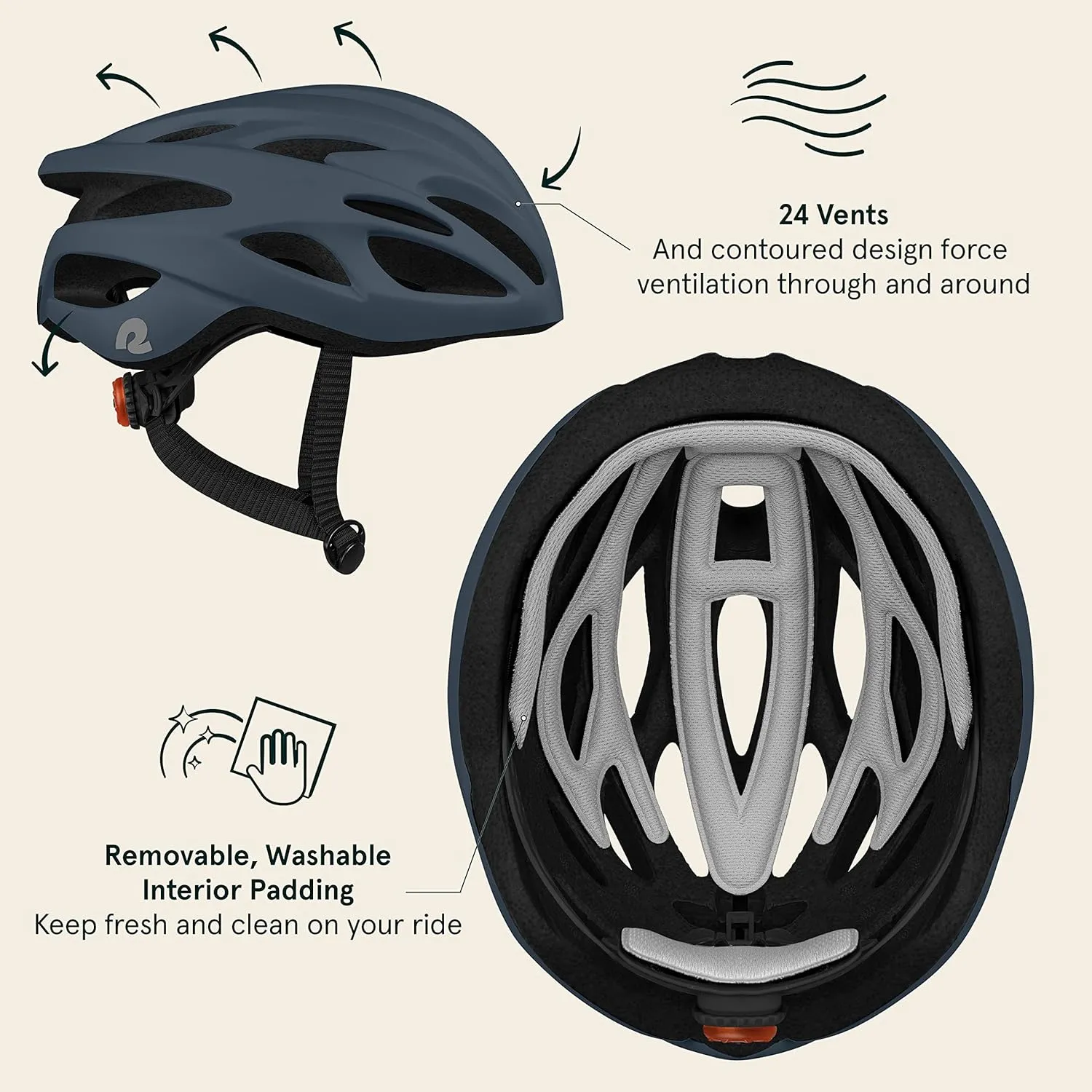 Retrospec Silas Adult Bike Helmet with Light for Men & Women - Lightweight, Comfortable