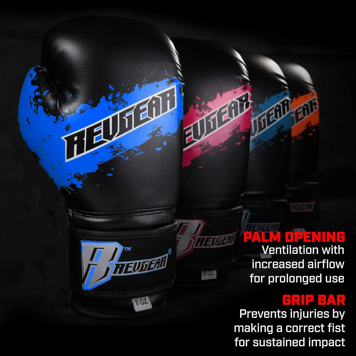 Revgear Kids Combat Series Boxing Glove | Designed to Fit Kids Hands | Perfect for MMA, Martials Arts, Krav MAGA