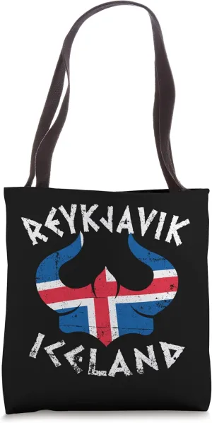 Reykjavík Iceland Viking Helmet Tote Bag