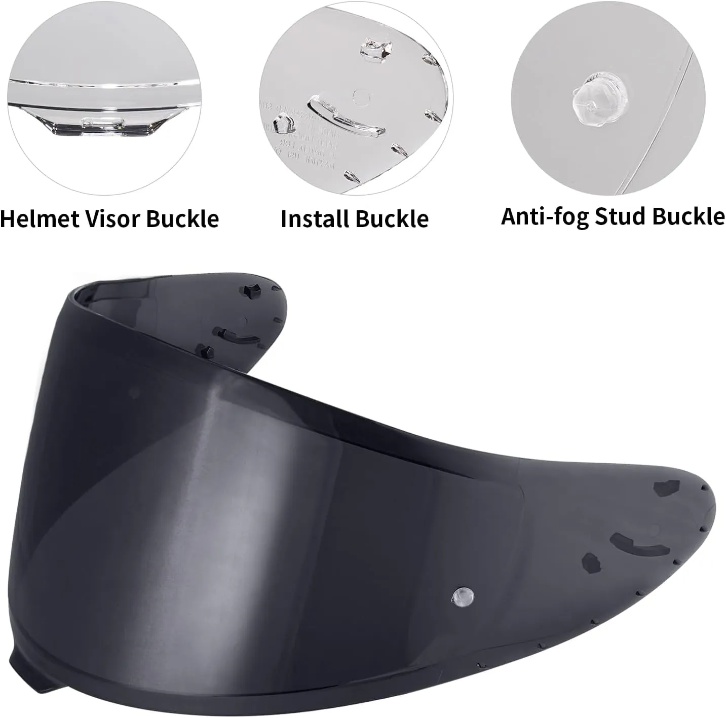 RF-1400 Helmet Visor Replacement Face Shield Accessories Compatible with RF1400/CWR-F2/Z8/NXR2/X-Spr Pro Helmets(Black)