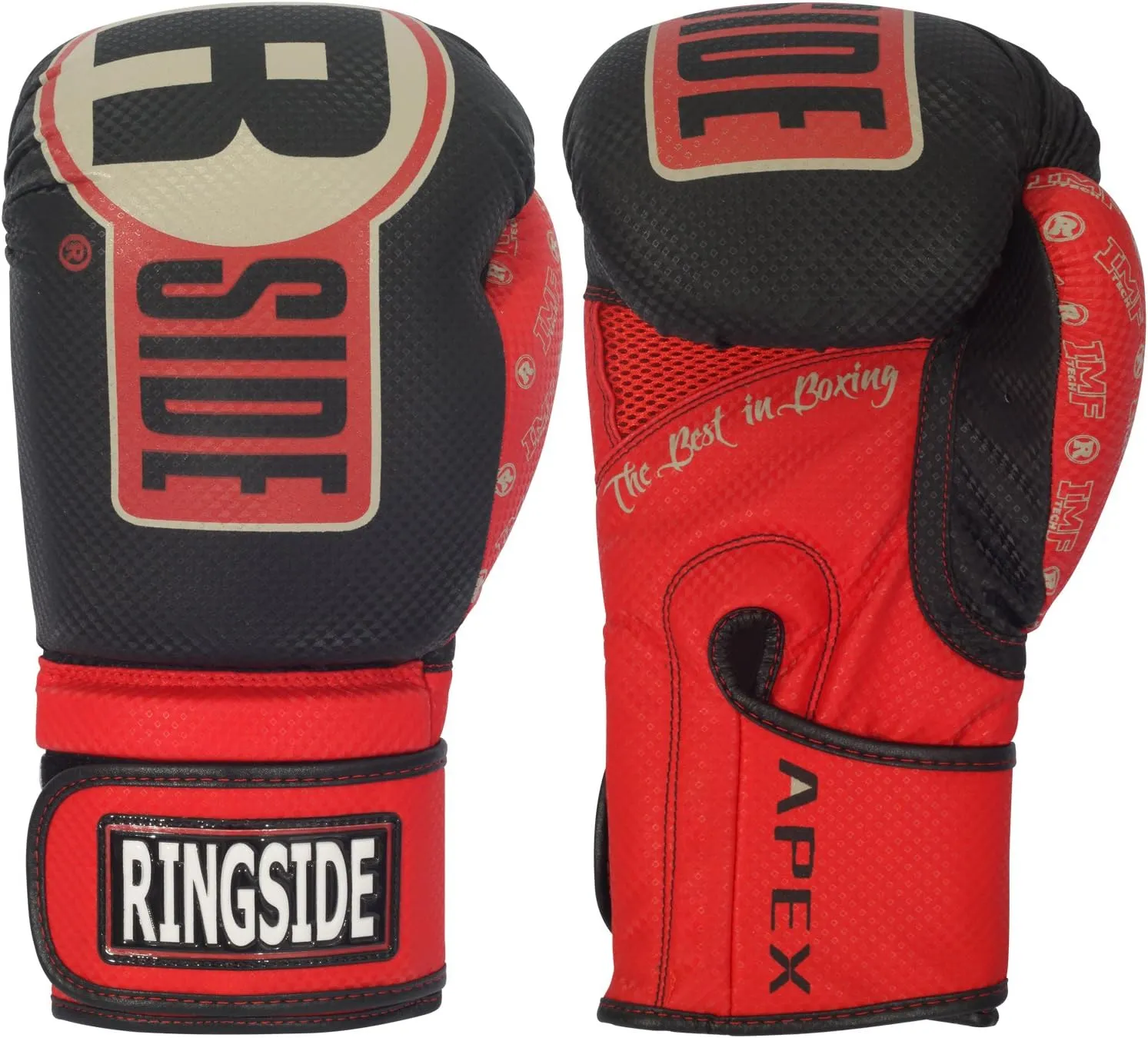 Ringside Apex Bag Gloves, IMF-Tech Boxing Gloves with Secure Wrist Support, Synthetic Boxing Gloves for Men and Women