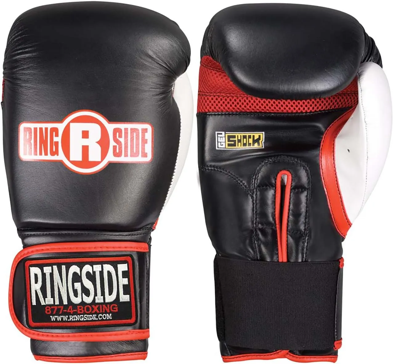 Ringside Gel Shock Boxing Super Bag Gloves, Black, Large