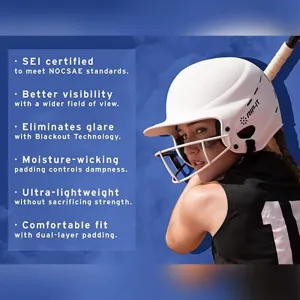 RIP-IT | Vision Pro Softball Batting Helmet | Matte | Lightweight Womens Sport Equipment