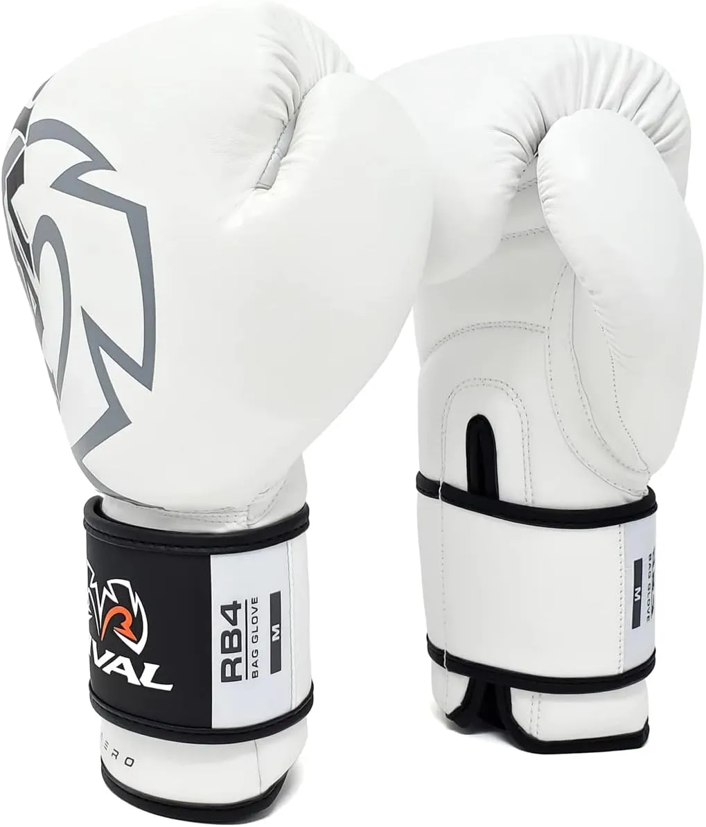 RIVAL Boxing RB4 Econo Bag Gloves, Hook and Loop Closure - Synthetic PU Outer Shell for Extra Durability and Performance