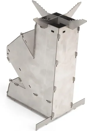 Rocket Stove, Mini Wood Burning Stove Air Intake Adjustment Detachable for Tent Heater for Emergency