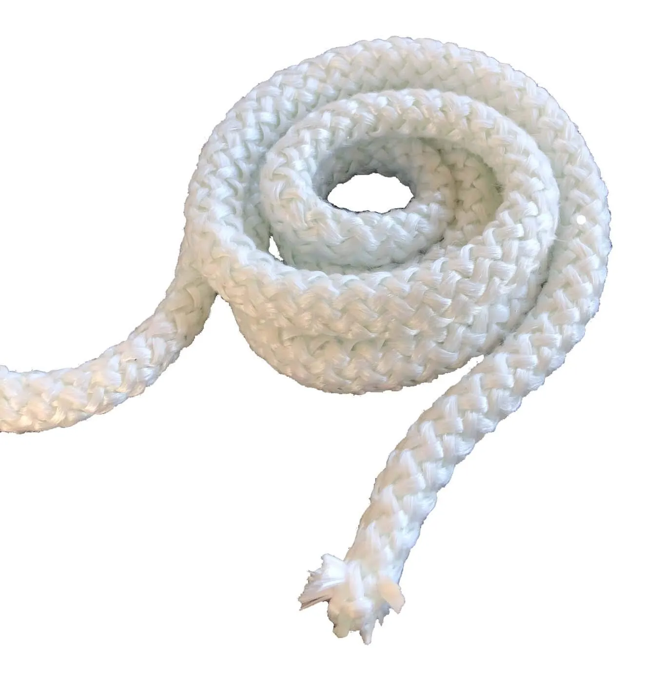 Rope Seal - Fiberglass Knitted Rope 1" x 8 feet, Soft Silky Easy Install, Stove Boiler Furnace Oven Kiln Door Seal Gasket