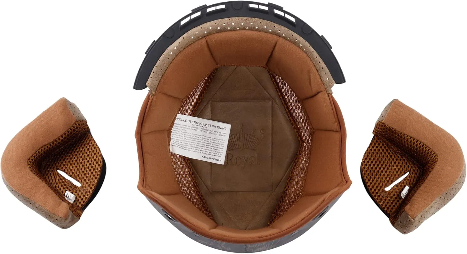 Royal M139 Open Face Motorcycle Helmet - Retro & Vintage Style, 3/4 Vespa & Scooter Helmet, Multi-Sport Impact Protection