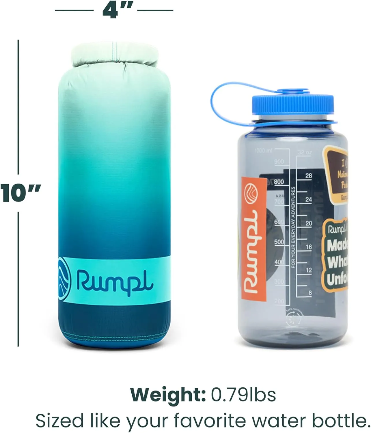 Rumpl Travel Puffy Blanket, Ultra-Packable Travel-Size Warmth and Comfort, Deepfoam Fade