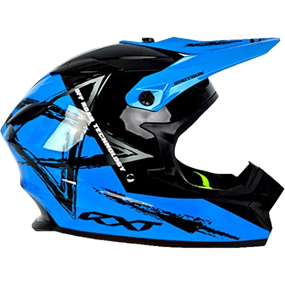 RXT A727 SECTOR WRATH GLOSS BLACK & BLUE HELMET