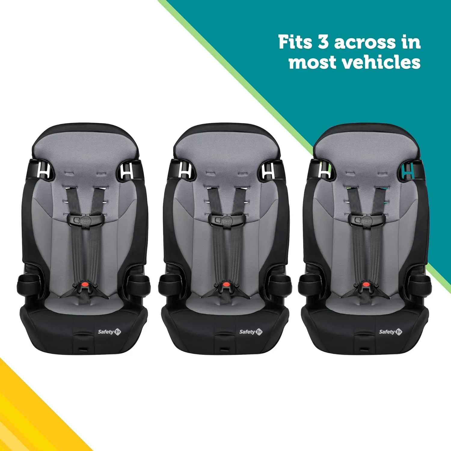 Safety 1st Grand 2-in-1 Booster Car Seat, Forward Facing Car Seat with Harness, High Back Booster Seat for Car, 30-65 Pounds and Belt-Positioning Booster, Car Seats, 40-100 Pounds, Sunrise Coral