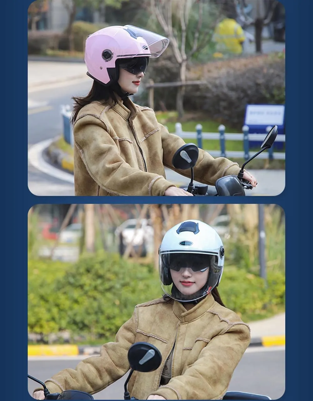SanQing Motorcycle Open Face Helmet DOT Approved 3/4 Half Helmets for Motor-Bike Scooter Biker Adult Men Women