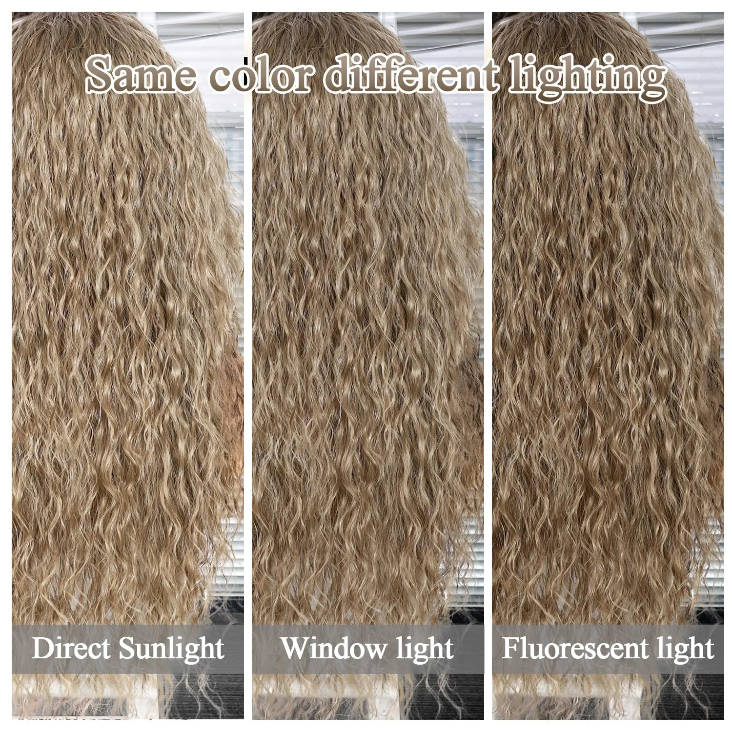 SAPPHIREWIGS Brown Lace Front Wigs Glueless Curly Synthetic Lace Front Wig for Black Women Ash Brown with Blonde Tips Hair Heat Resistant Fiber Hair Daily Party Uses 26 Inch