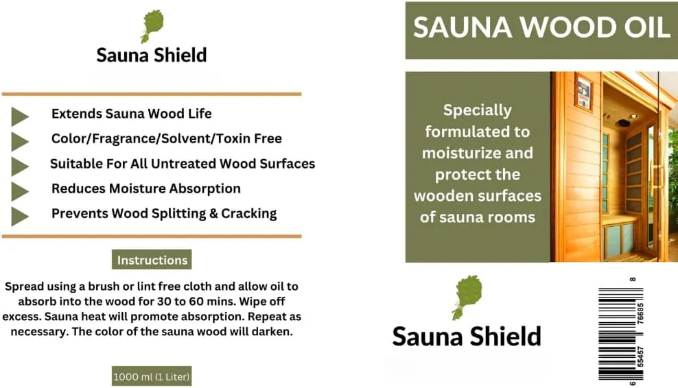 Sauna Wood Oil (1L) - Protects & Nourishes Sauna Wood