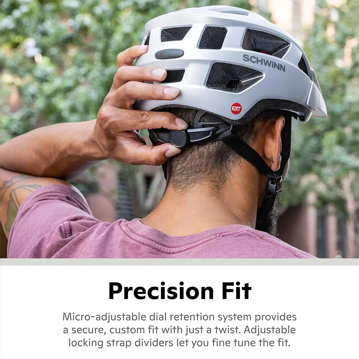 Schwinn Halcyon ERT Bike Helmet For Adult Youth Men Women, Ages 14 and Up, Can Fit Head Circumference 54-62 cm, With 19 Vents, Removable Visor, and Adjustable Locking Strap