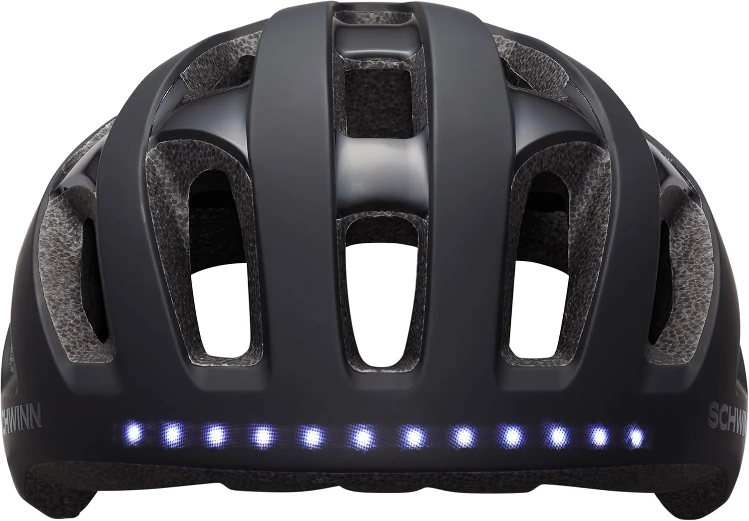 Schwinn LED Insight ERT Bike Helmet For Adult Youth Men Women, Front & Rear LED Lights, Can Fit Head Circumference 54-62 cm, With 19 Air Vents, Removable/Washable Padding, and Adjustable Locking Strap