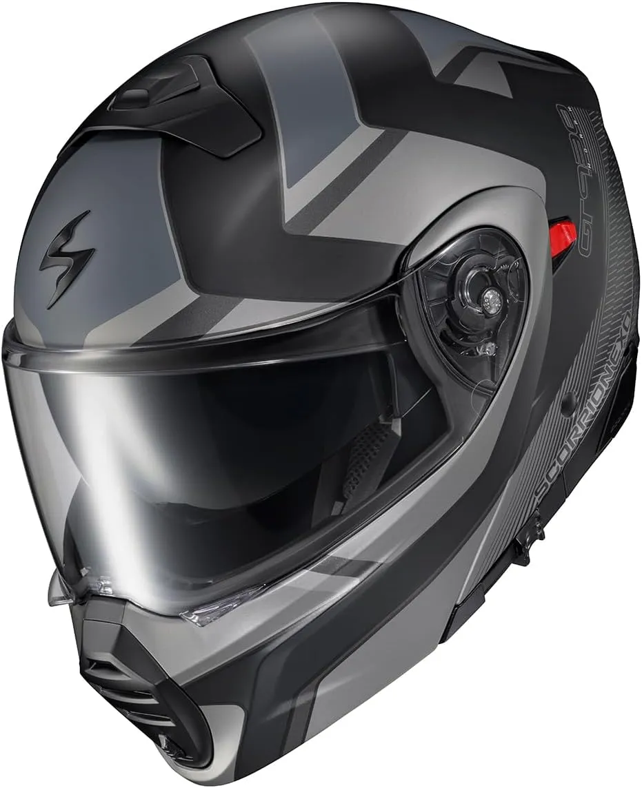 ScorpionEXO GT930 Open Full Face Transformer Adult Motorcycle Helmet Bluetooth Ready Speaker Pockets DOT ECE P/J Approved Morph (Phantom - X-Large)
