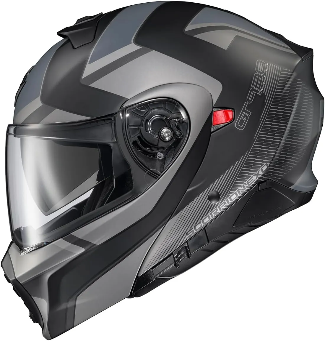 ScorpionEXO GT930 Open Full Face Transformer Adult Motorcycle Helmet Bluetooth Ready Speaker Pockets DOT ECE P/J Approved Morph (Phantom - X-Large)