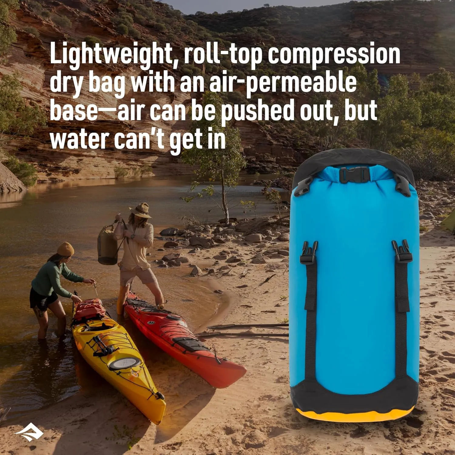 Sea to Summit eVac Compression Dry Bag, Waterproof Compression Sack, 13 Liter, High Rise Grey