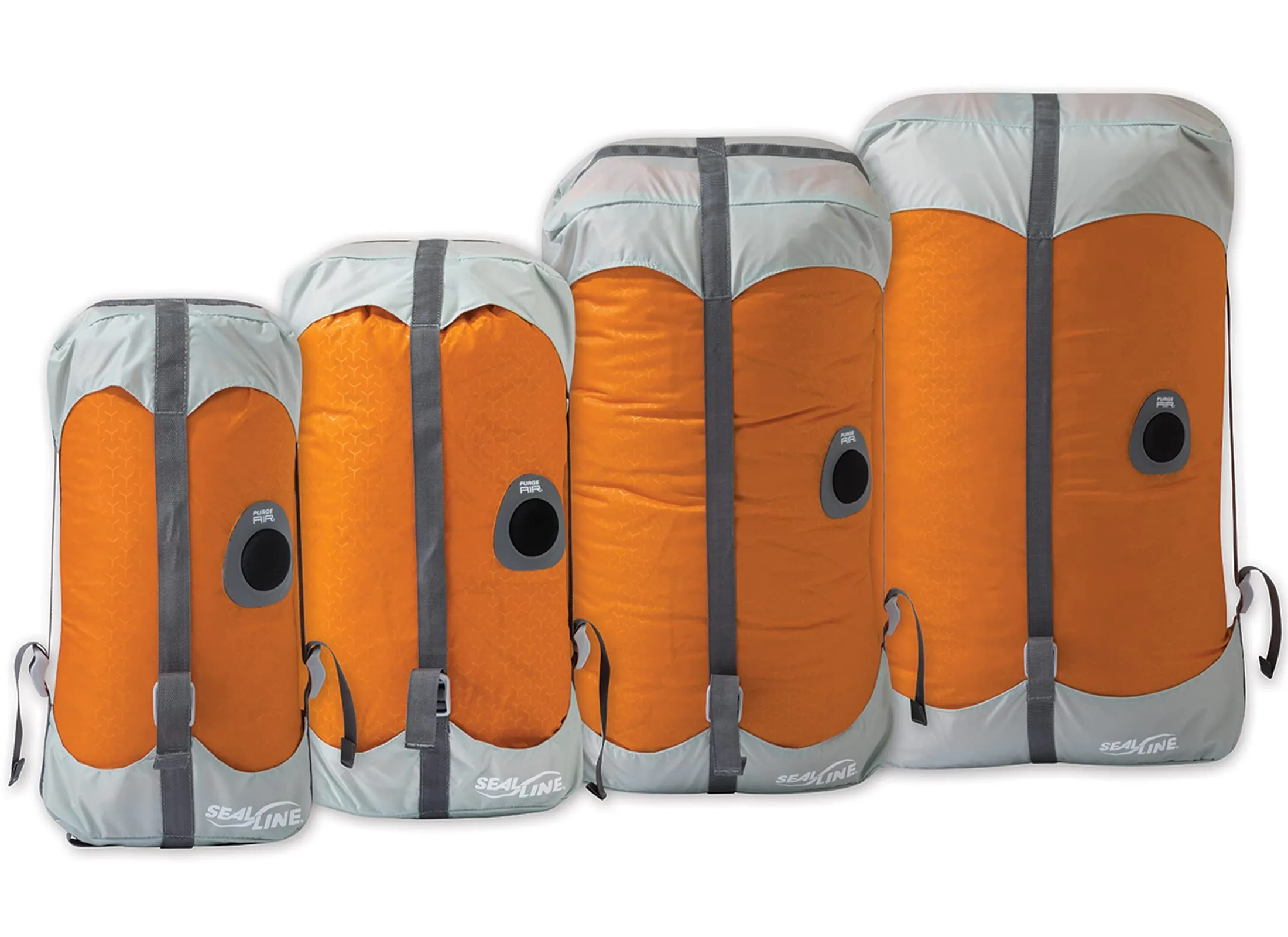 SealLine Blocker Compression Dry Sack Waterproof Stuff Sack, Orange, 20-Liter
