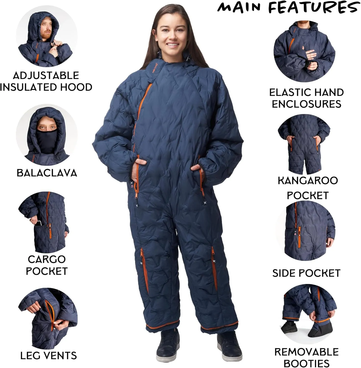 Selk'bag Pro Wearable Sleeping Bag I Outdoor and Indoor Sleeping Bag for Camping, RV Trips, Travelling, Hammocks, Backpacking, Lounging