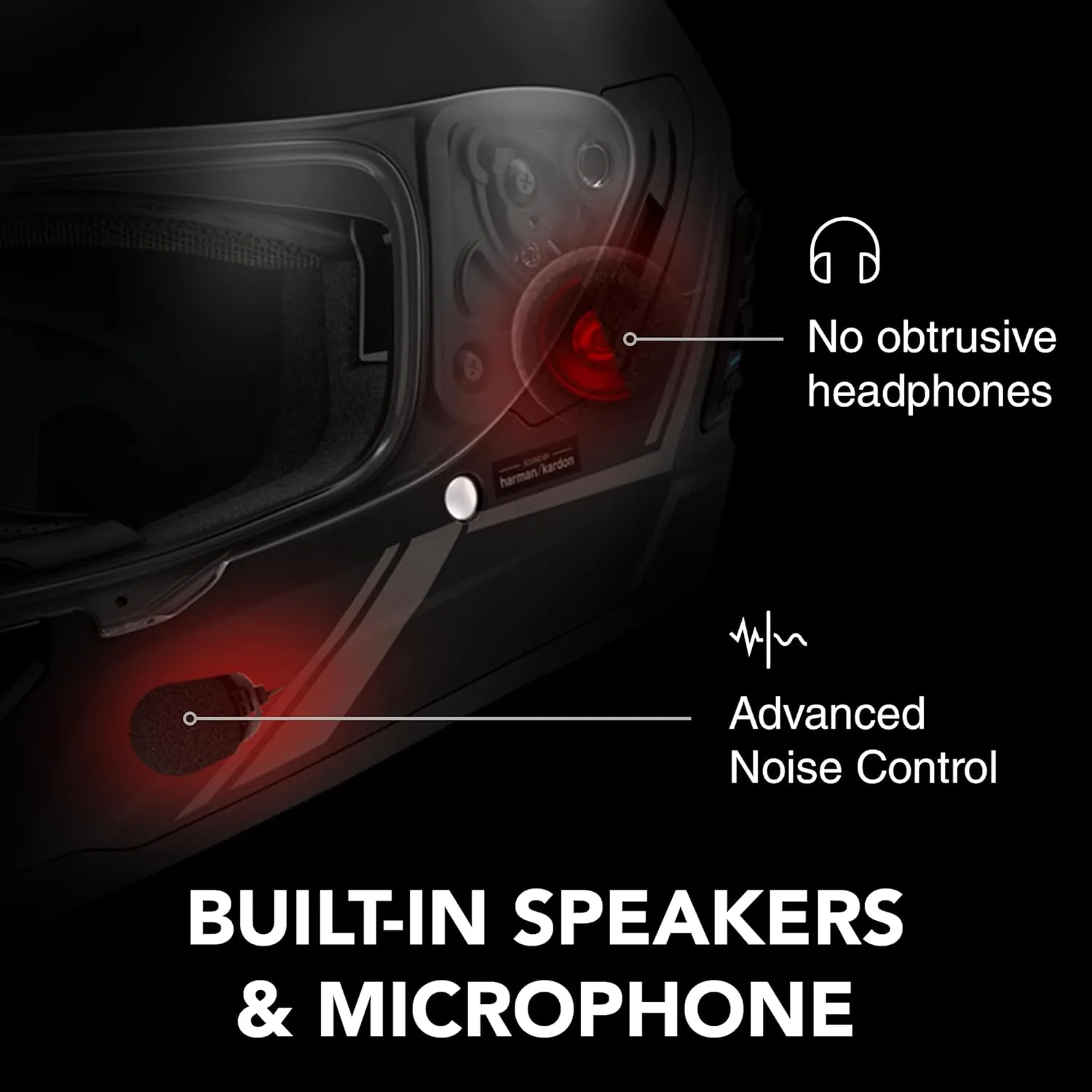 Sena Stryker Full Face Smart Helmet with Integrated Mesh and Bluetooth Communications, LED Taillight, and Sound by Harman Kardon, DOT (Matte Black, X-Large)
