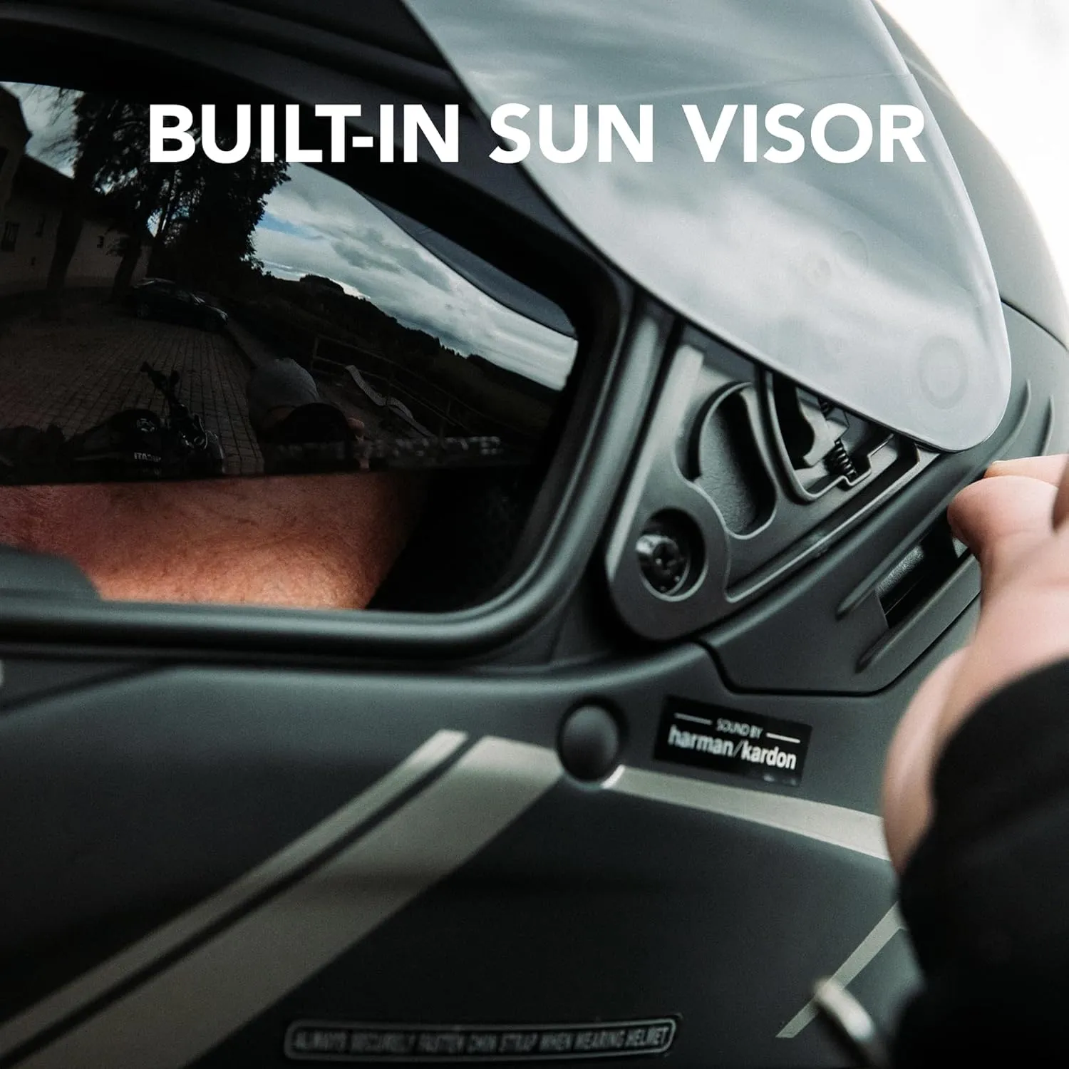 Sena Stryker Full Face Smart Helmet with Integrated Mesh and Bluetooth Communications, LED Taillight, and Sound by Harman Kardon, DOT (Matte Black, X-Large)
