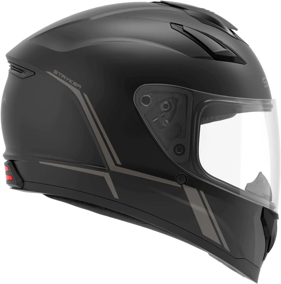 Sena Stryker Full Face Smart Helmet with Integrated Mesh and Bluetooth Communications, LED Taillight, and Sound by Harman Kardon, DOT (Matte Black, X-Large)