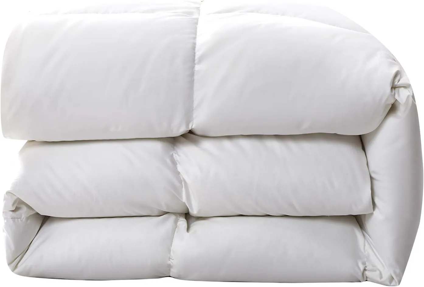 Serta Down Fiber Comforter Queen Size-All Season Duvet Insert, Luxury Fluffy Bed Comforter 100% Cotton 300 Thread Count Shell, Down Feather Fiber 500 Fill Power with Corner Taps, White 90x90inch