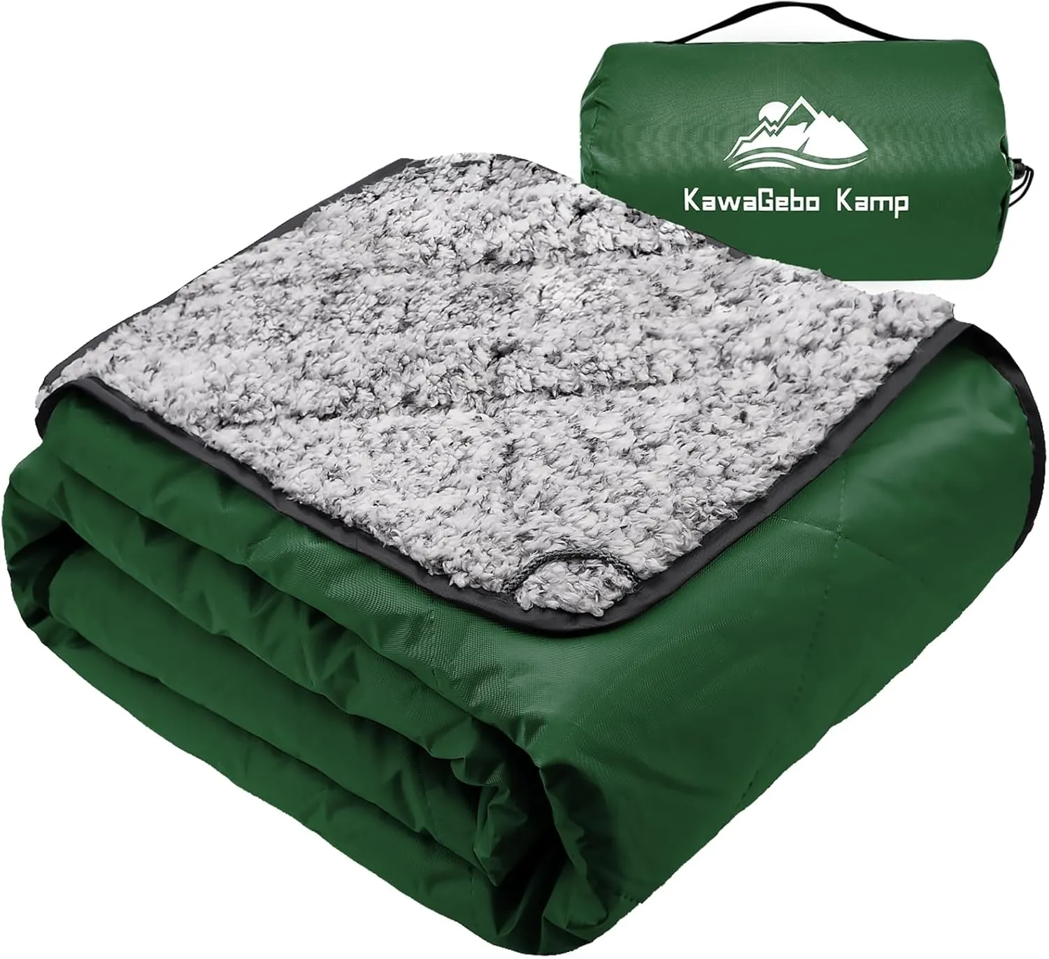 Sherpa Warm Outdoor Camping Blanket - Waterproof Stadium Blanket for Cold Weather, Camp, Sports Mom and Concert - Camping Quilt