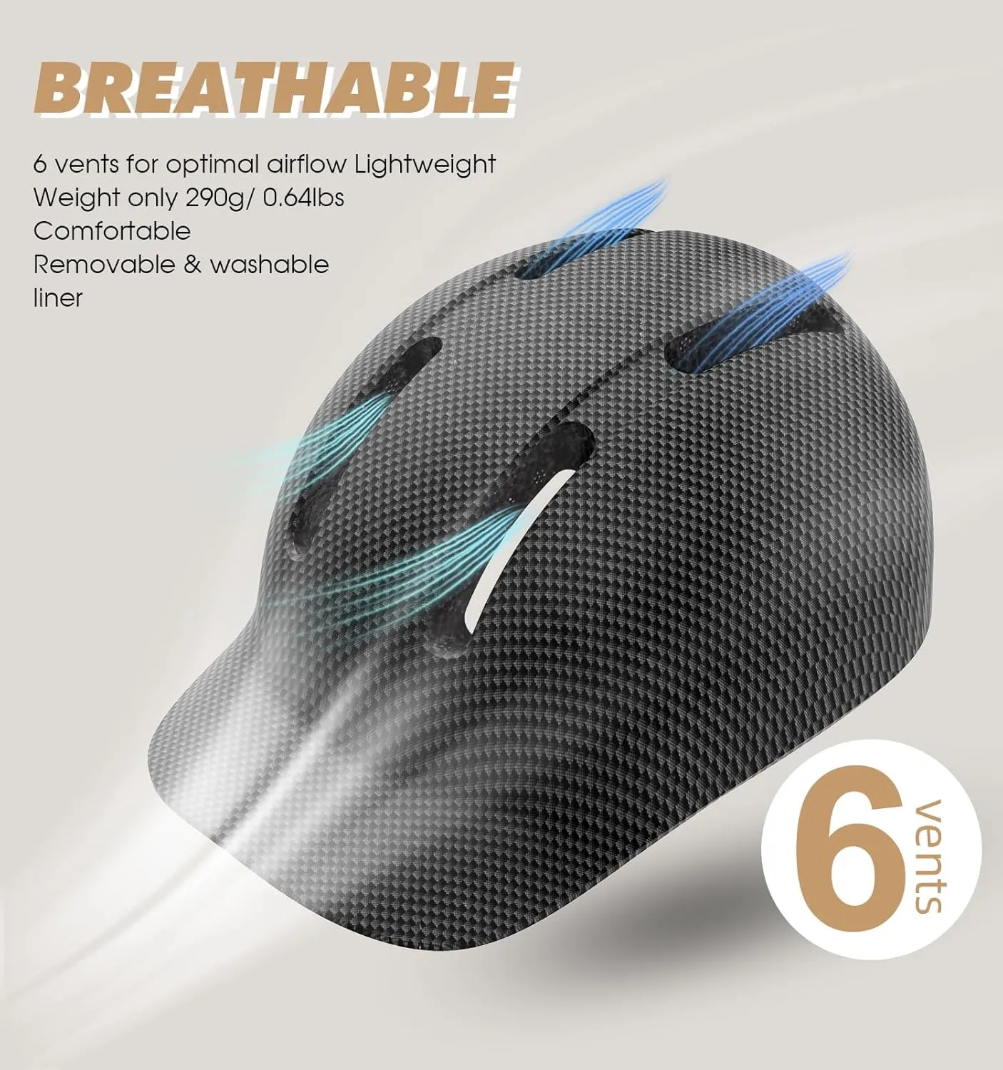 Shinmax Adult Bike Helmet for Men & Women - Lightweight Adjustable Baseball Cap Style Cycling Helmet with Reflective Strip, Perfect for Urban Commuter & Road Biking