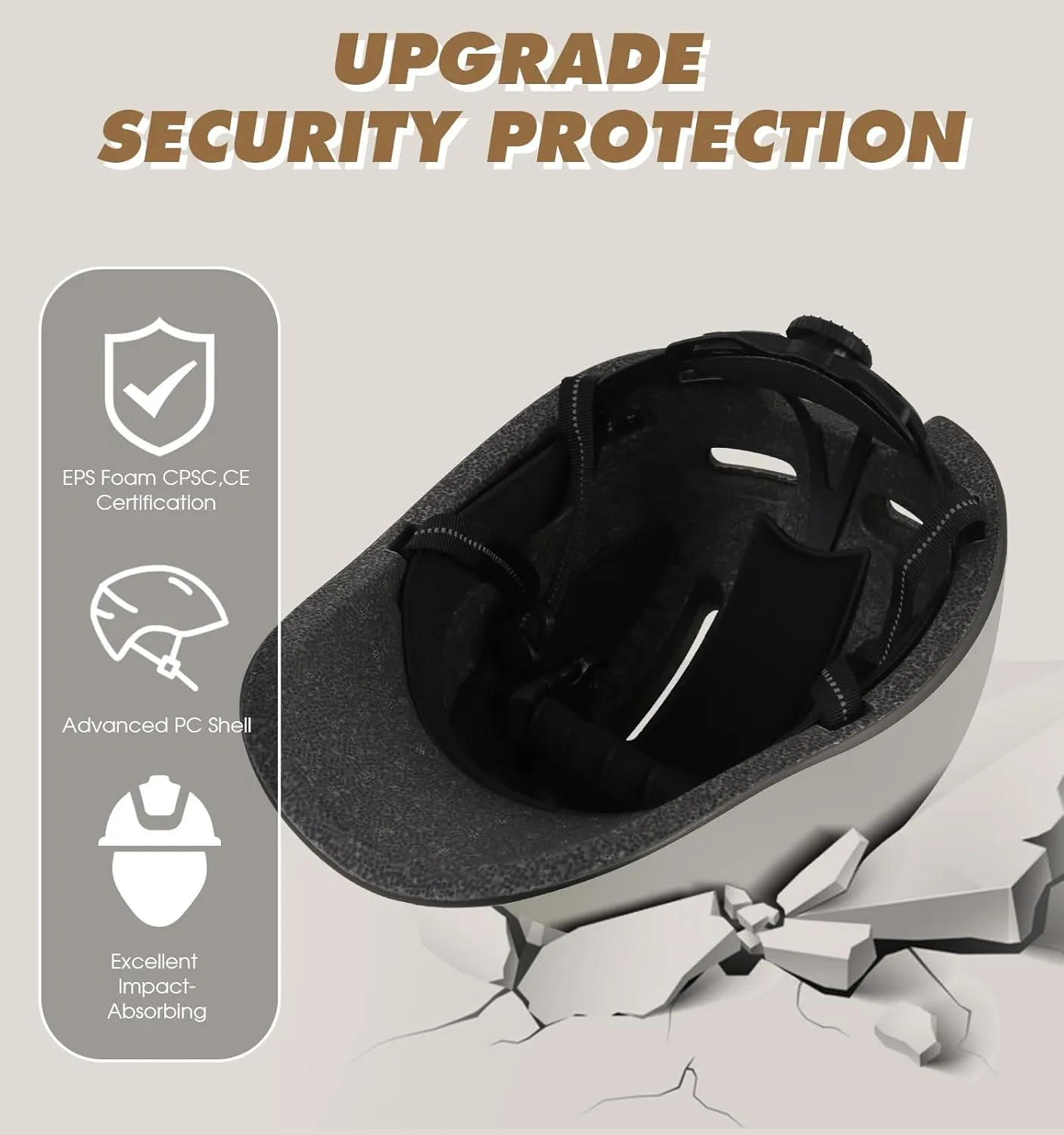 Shinmax Adult Bike Helmet for Men & Women - Lightweight Adjustable Baseball Cap Style Cycling Helmet with Reflective Strip, Perfect for Urban Commuter & Road Biking