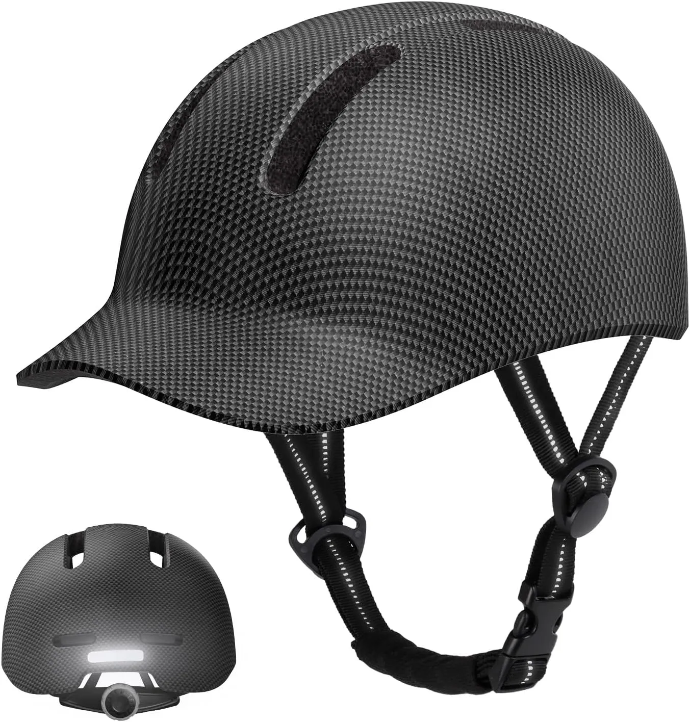 Shinmax Adult Bike Helmet for Men & Women - Lightweight Adjustable Baseball Cap Style Cycling Helmet with Reflective Strip, Perfect for Urban Commuter & Road Biking