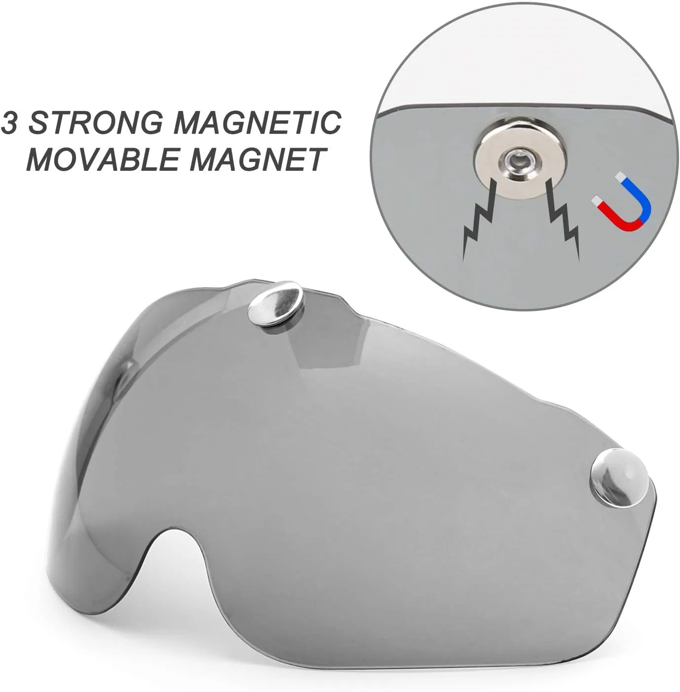 Shinmax Adults Bike Helmet Accessory,Adjustable Helmet with Removable Shield Visor Only for SM-T69