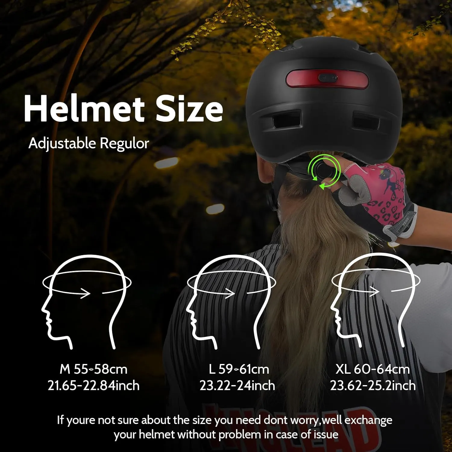 Shinmax Bike Helmet for Adults Men Women, Bicycle Helmet with USB Rechargeable LED Front and Back Light, Comfort Adjustable Cycling Helmet with Detachable Visor for Urban Commuter Mountain Road Biker