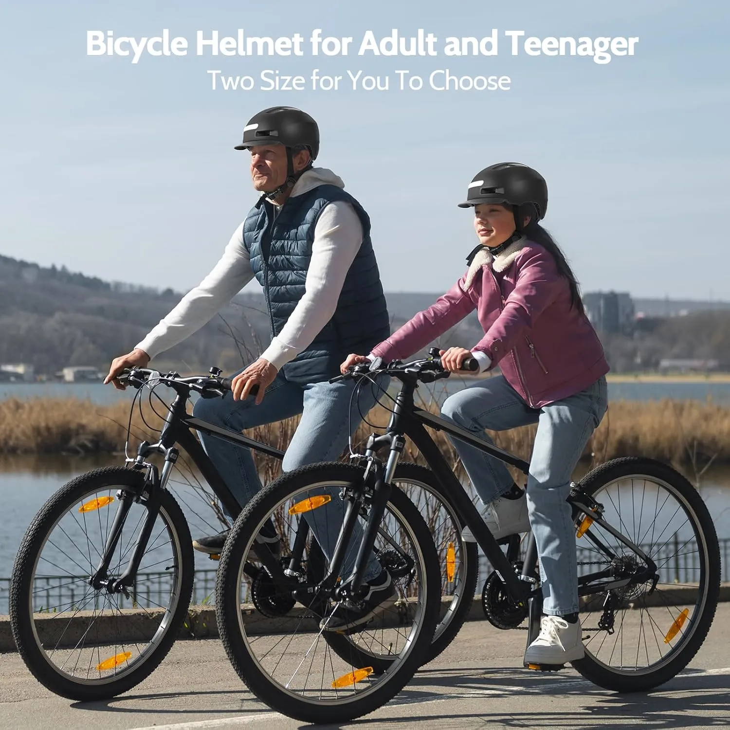 Shinmax Bike Helmet for Adults Men Women, Bicycle Helmet with USB Rechargeable LED Front and Back Light, Comfort Adjustable Cycling Helmet with Detachable Visor for Urban Commuter Mountain Road Biker