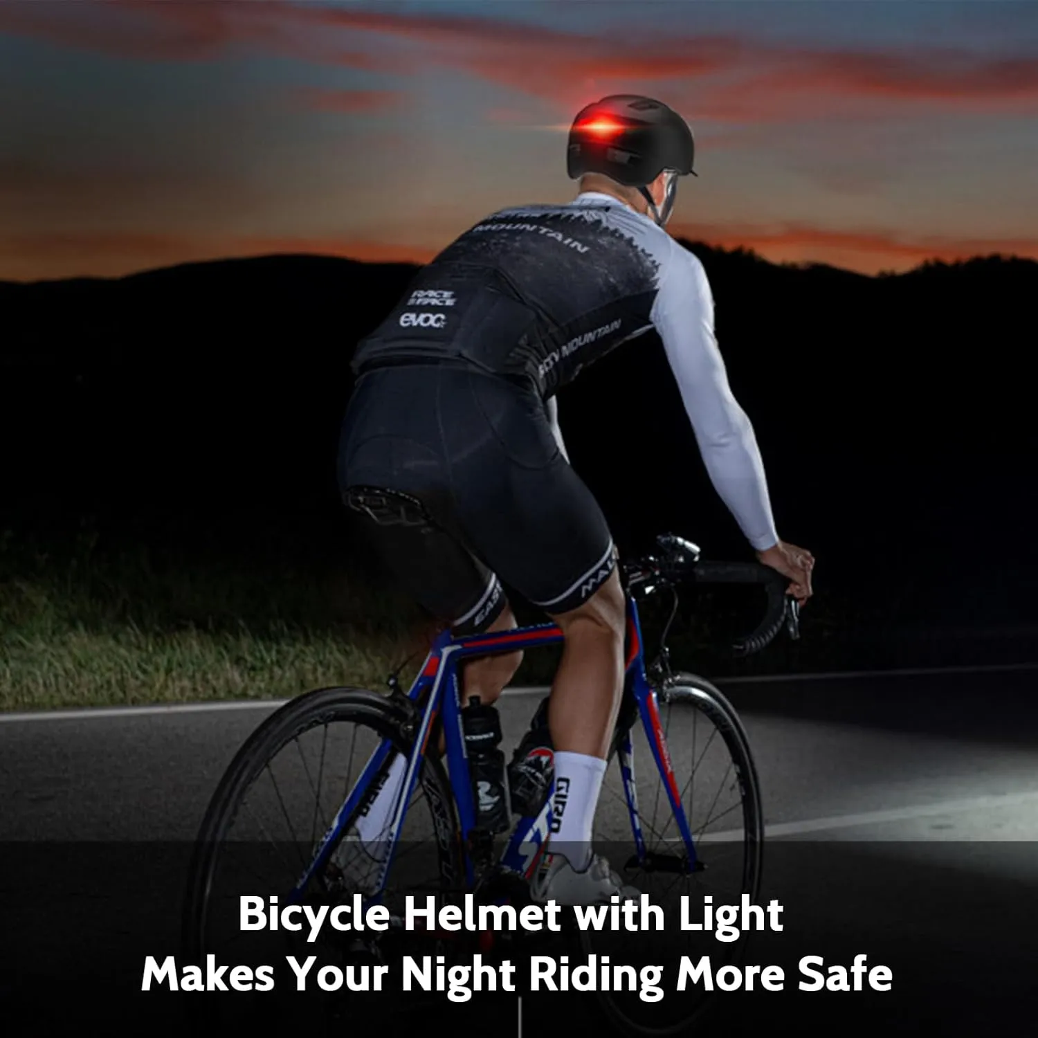 Shinmax Bike Helmet for Adults Men Women, Bicycle Helmet with USB Rechargeable LED Front and Back Light, Comfort Adjustable Cycling Helmet with Detachable Visor for Urban Commuter Mountain Road Biker