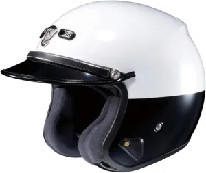 Shoei RJ Platinum-LE Low Rise Adult Street Motorcycle Helmet - Black/White/Large