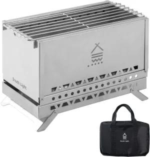 Sign Kingdom sl-fhtp Bonfire Stand, Made in Japan, Secondary Burning, Barbecue Stove, Stainless Steel, Cooking, BBQ, Firewood, For 1-4 People, Easy Assembly, Storage Bag Included, Outdoor Supplies