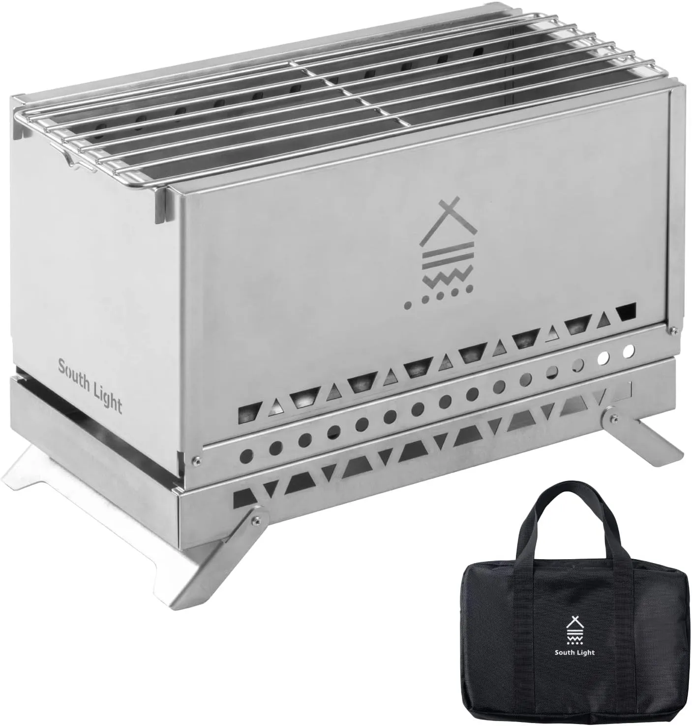 Sign Kingdom sl-fhtp Bonfire Stand, Made in Japan, Secondary Burning, Barbecue Stove, Stainless Steel, Cooking, BBQ, Firewood, For 1-4 People, Easy Assembly, Storage Bag Included, Outdoor Supplies