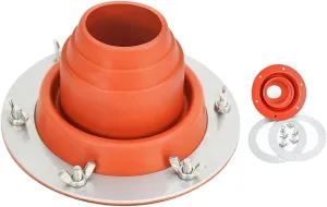 Silicone Tent Stove Jack Kit Fitting Pipe OD 1-3/4" to 3-1/4", Flexible High Temp Stove Jack Kit for Bell Tent/Yurt/Wood Burner (#2 (Pipe OD 1-3/4" to 3-1/4"))