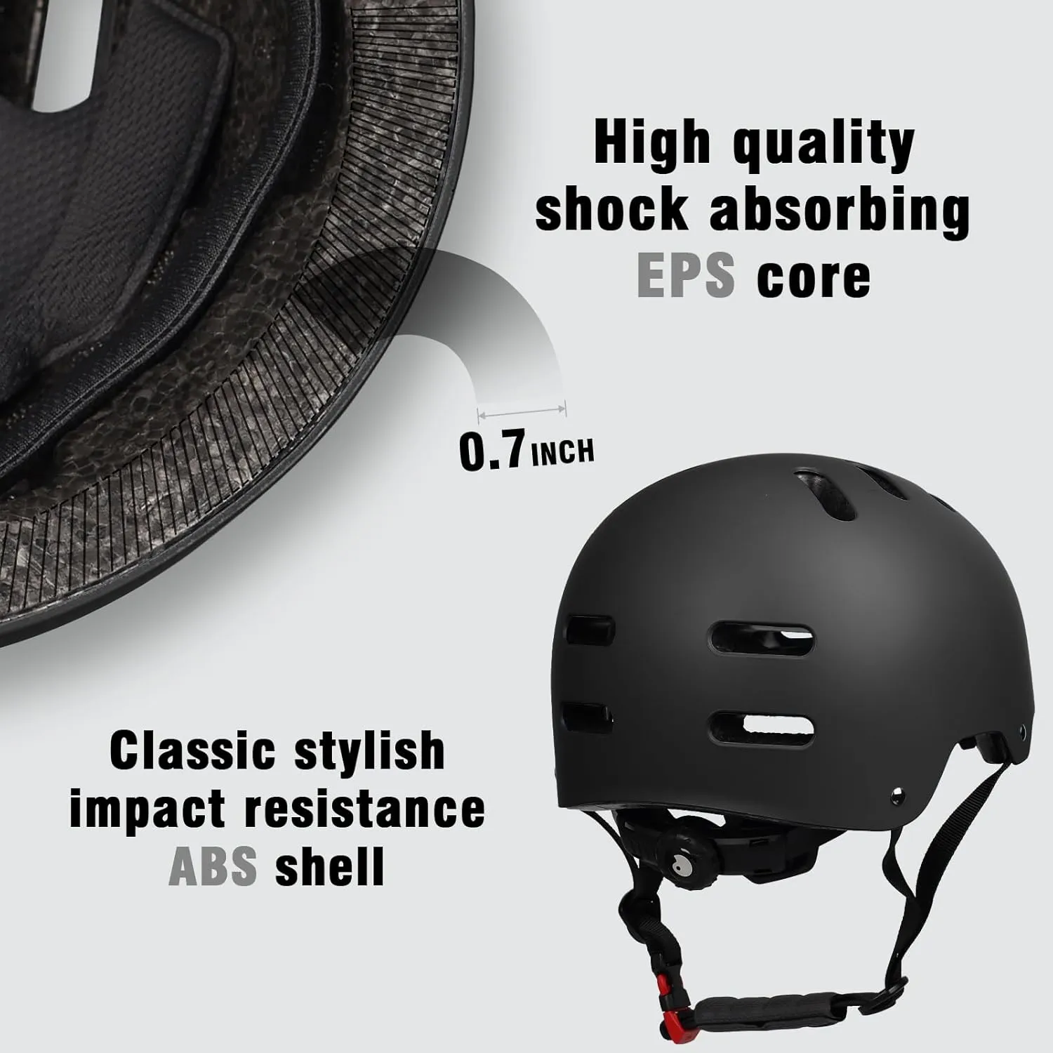 Skateboard Bike Helmet for Adults Women Men Youth Kids (2-3-5-8-14  Years Boys Girls) - Lightweight Multi-Sport Adjustable Helmets for Bicycle Skateboard Scooter Skate Cycling