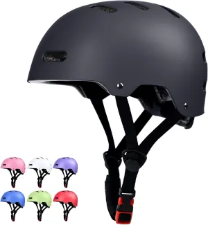 Skateboard Bike Helmet for Adults Women Men Youth Kids (2-3-5-8-14  Years Boys Girls) - Lightweight Multi-Sport Adjustable Helmets for Bicycle Skateboard Scooter Skate Cycling