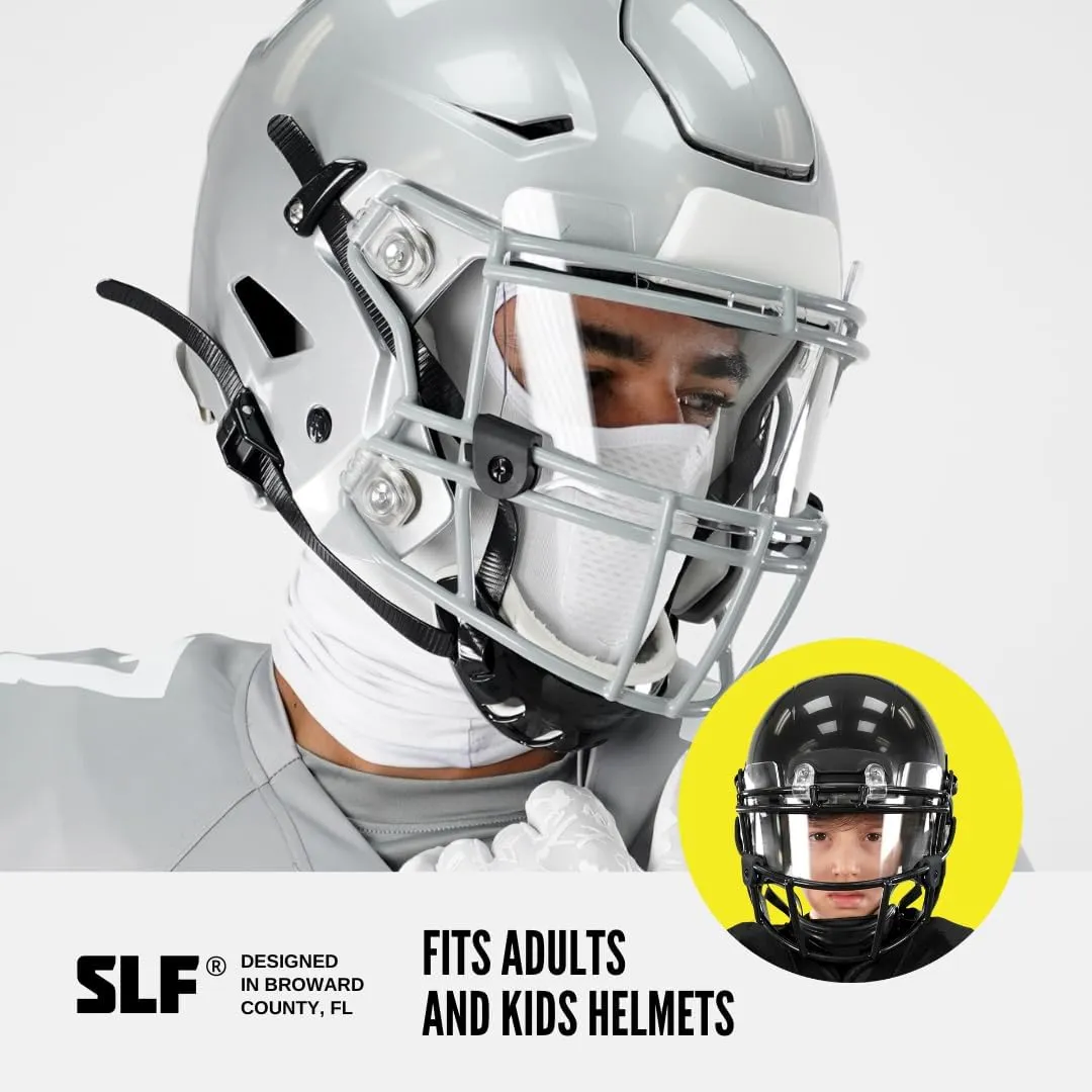 SLEEFS Football Helmet Visor - Professional Football Visor/Shield - Fits Youth & Adult Helmets - Includes Visor Clips