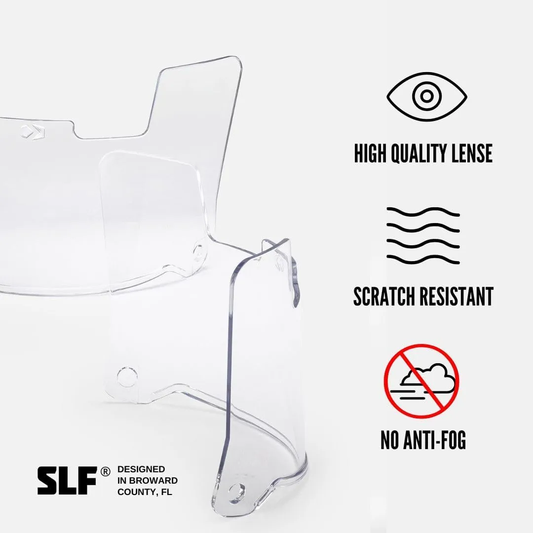 SLEEFS Football Helmet Visor - Professional Football Visor/Shield - Fits Youth & Adult Helmets - Includes Visor Clips