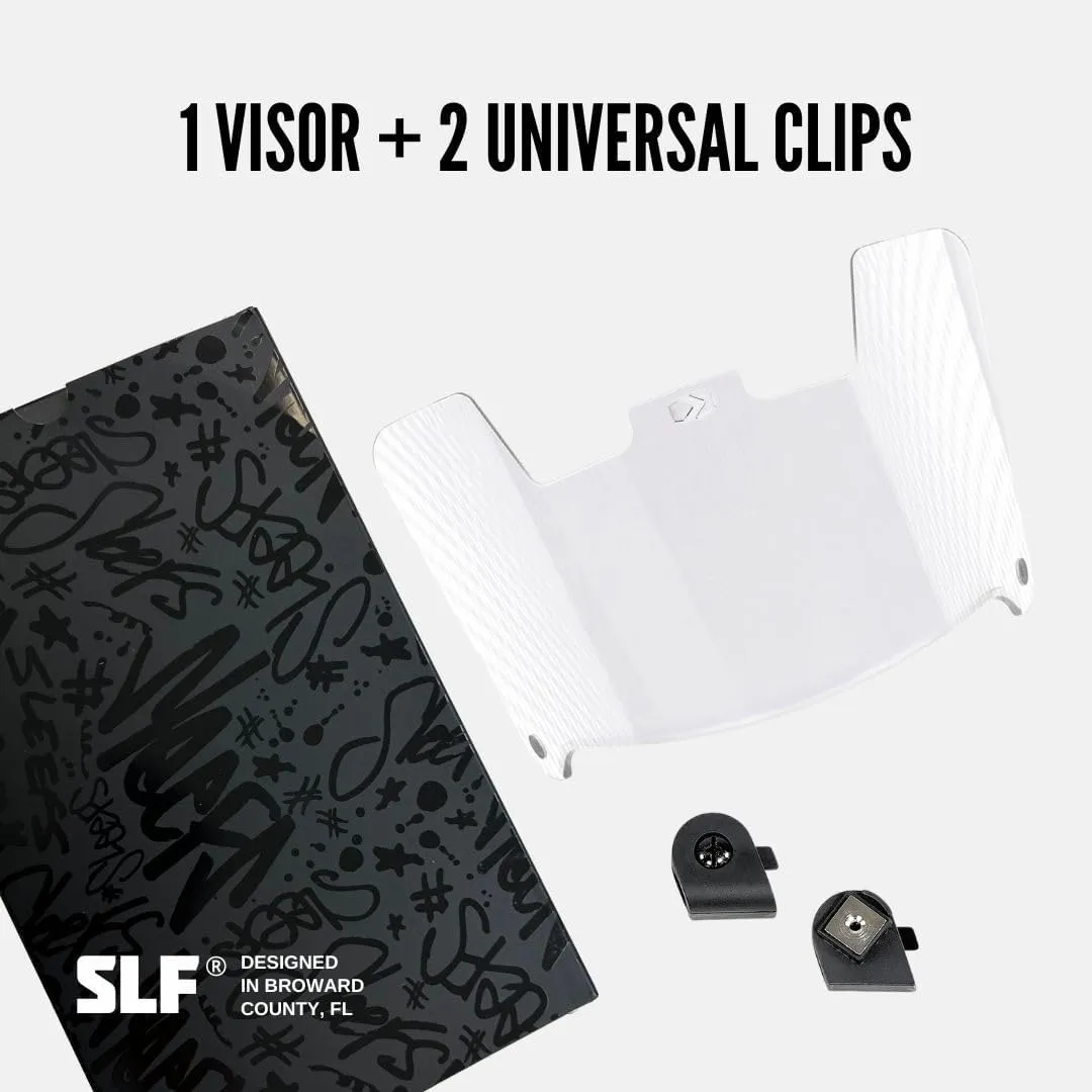 SLEEFS Football Helmet Visor - Professional Football Visor/Shield - Fits Youth & Adult Helmets - Includes Visor Clips
