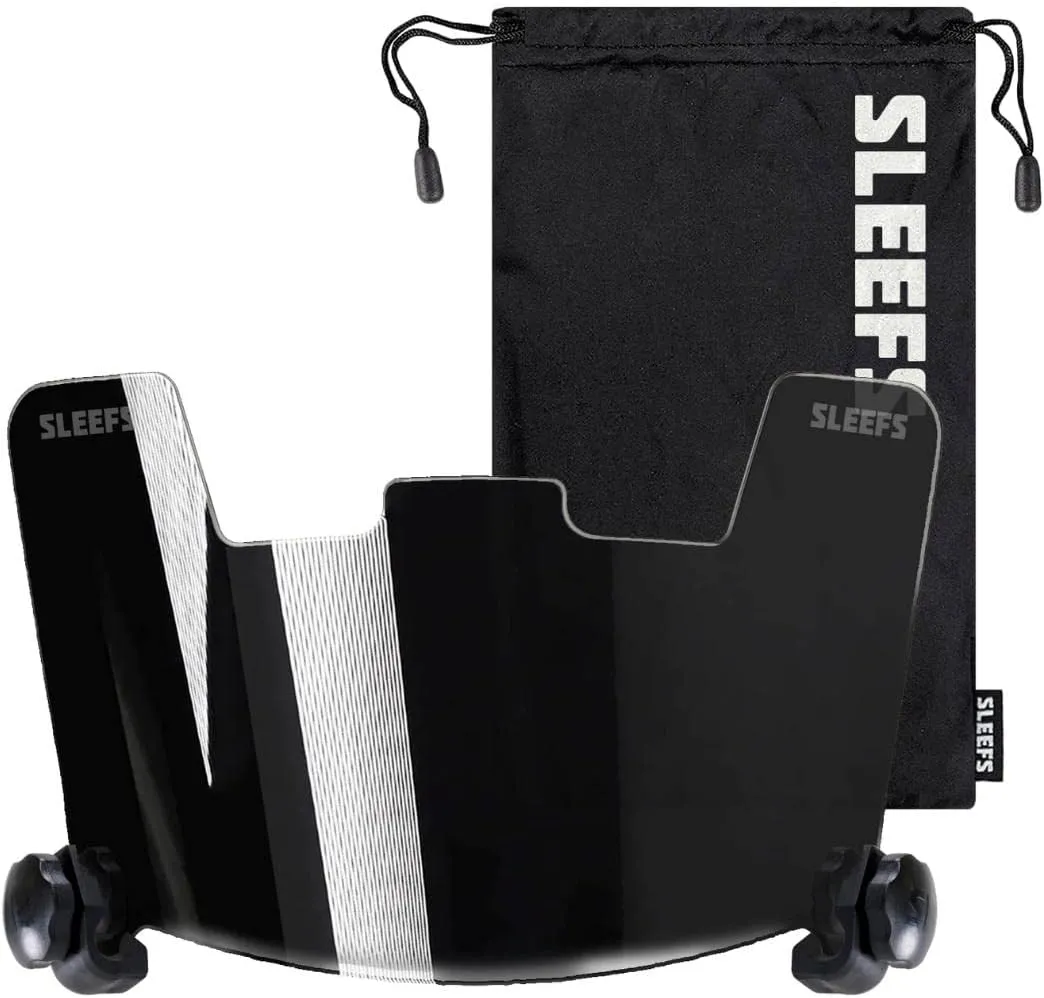 SLEEFS Football Helmet Visor - Tinted Professional Football Visor/Shield - Fits Youth & Adult Helmets - Includes Quick Visor Clips   Microfiber Travel Bag