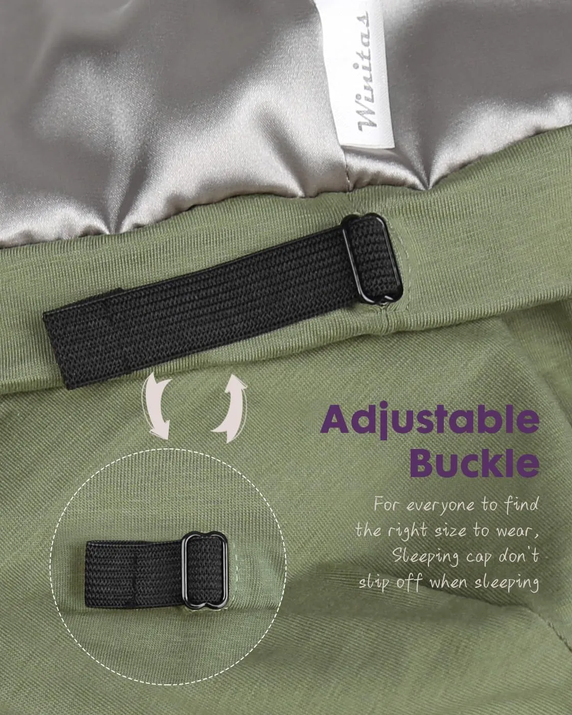 Sleep Cap-2Pcs Designed for Men with Natural Curly Wave Hair Satin Lined,Gifts for Boyfriend,Husband & Dad,