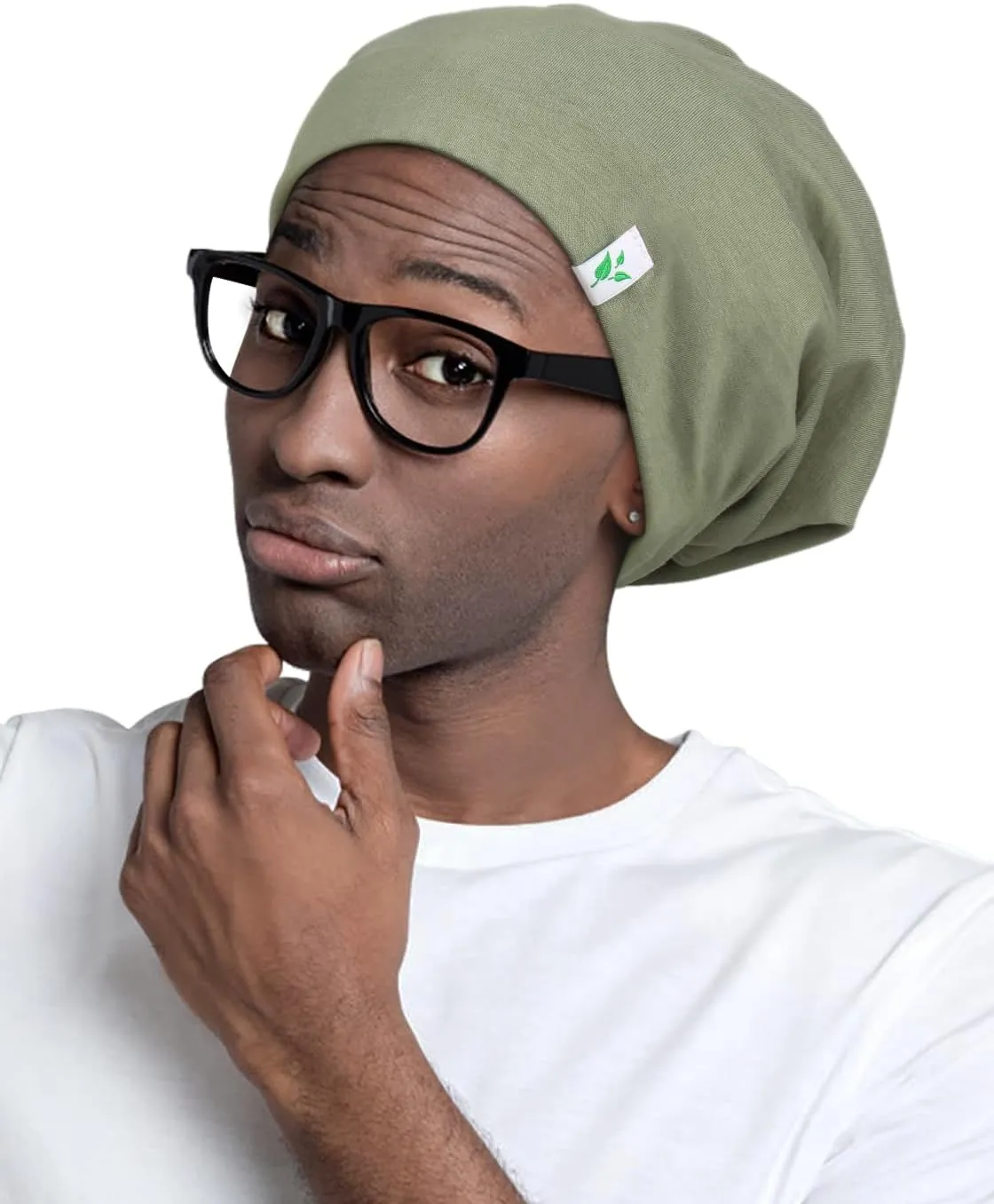 Sleep Cap-2Pcs Designed for Men with Natural Curly Wave Hair Satin Lined,Gifts for Boyfriend,Husband & Dad,