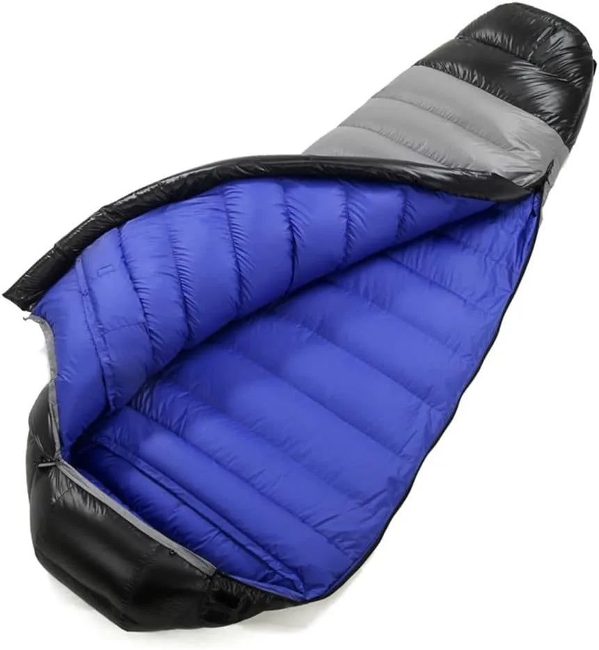 Sleeping Bag Goose Down Adult Mummy Camping Sleeping Bag New 4 Season Waterproof Travel Warm Down Sleep Bag for Outdoor Hiking